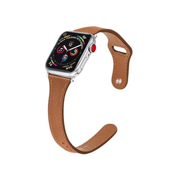 Slim Leather Strap for Apple Watch Band Ultra 49mm 8 41mm 45mm 7 SE 654321 44mm Women Bracelet Loop for iwatch series 42mm 40mm - Image 6